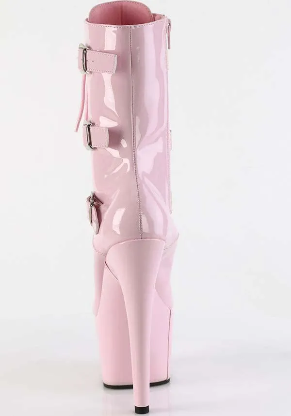 ADORE-1043 [Baby Pink Patent] | PLATFORM BOOTS [PREORDER]