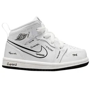 Air Jordan 1 Mid TD 'Schematic', White