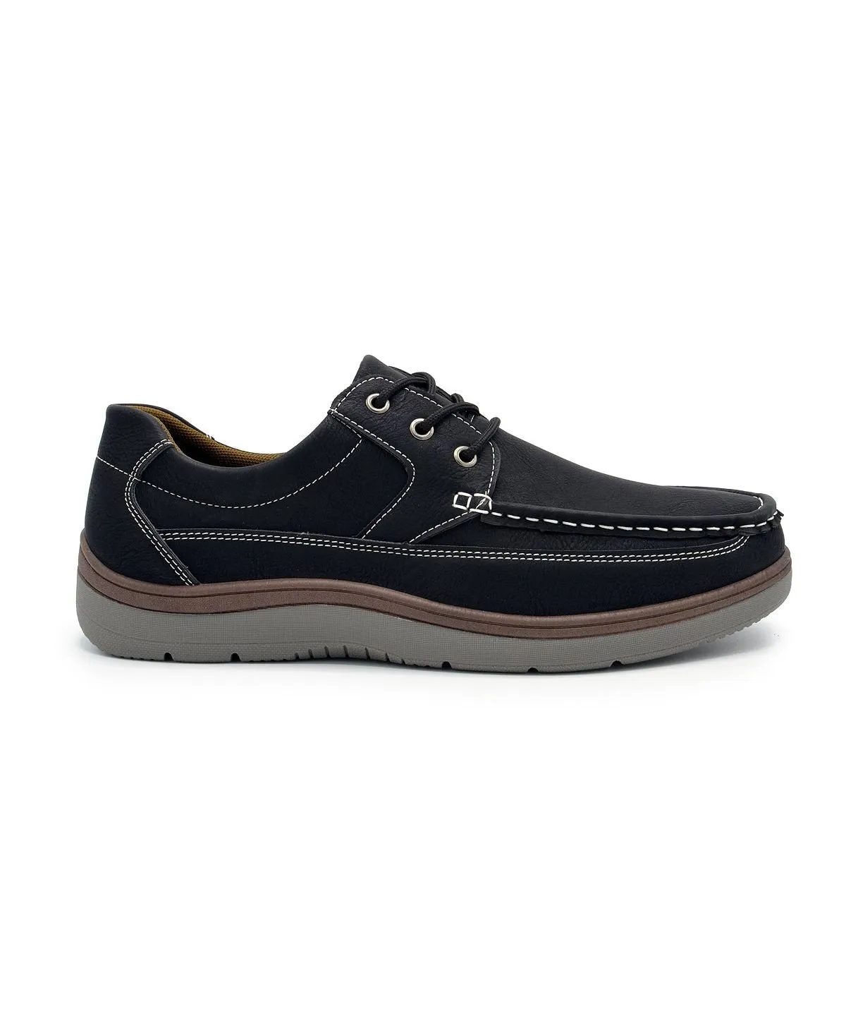 Aston Marc Men's Lace-Up Casual Walking Shoes, Black