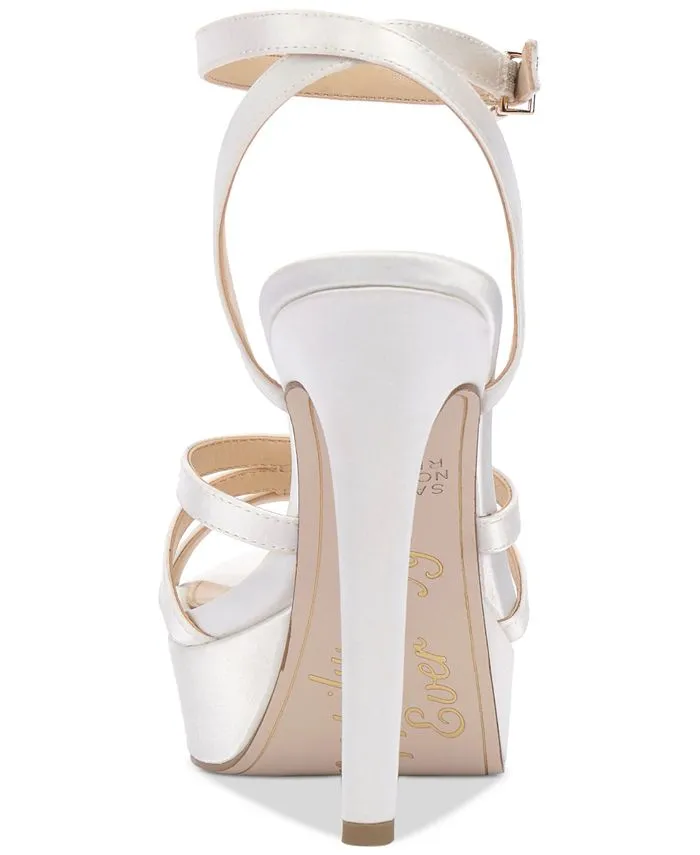 Balina Bridal Jessica Simpson Women's Ankle Strap Platform Sandals, White