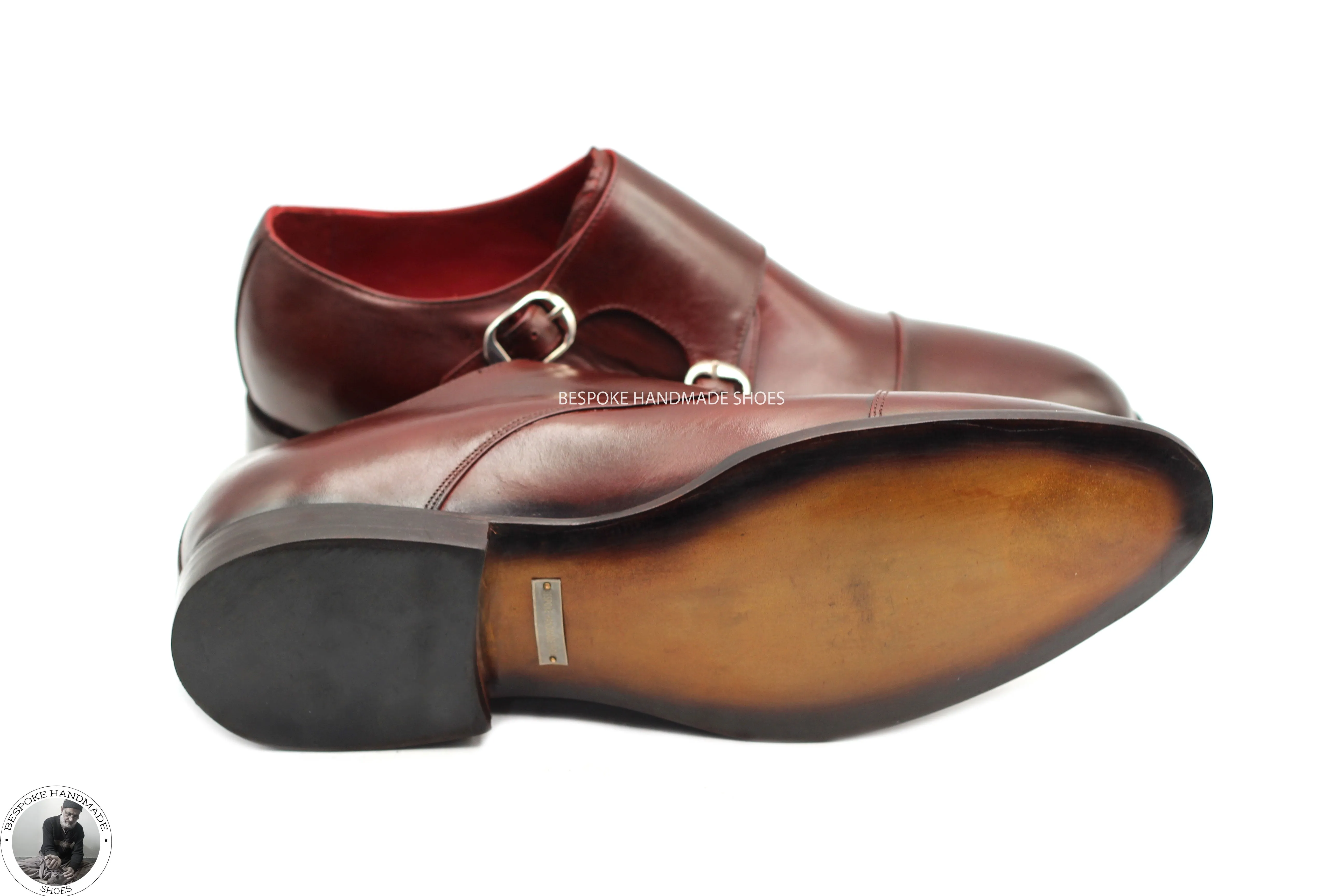 Double Monk Strap Toe Cap Shoe