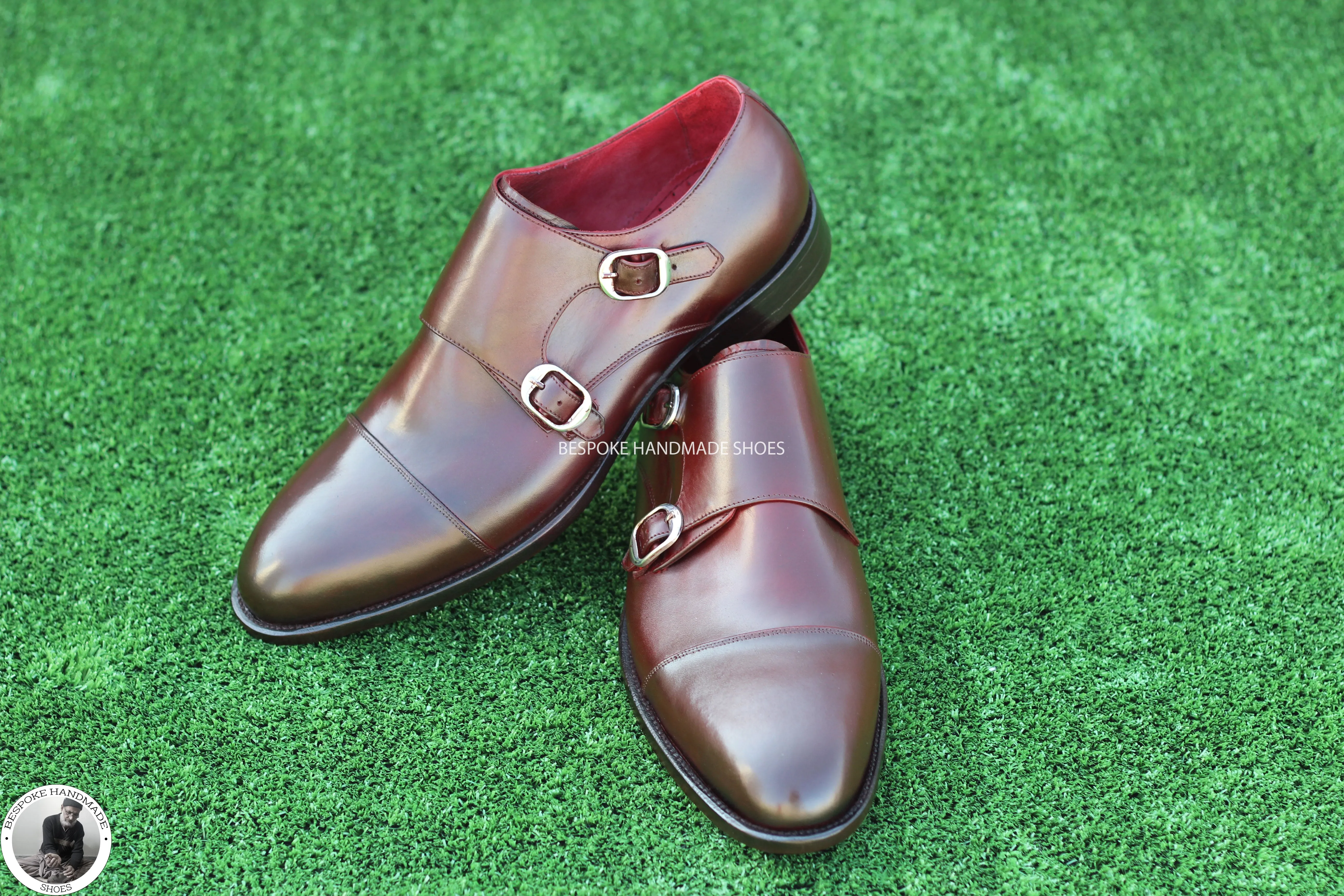 Double Monk Strap Toe Cap Shoe