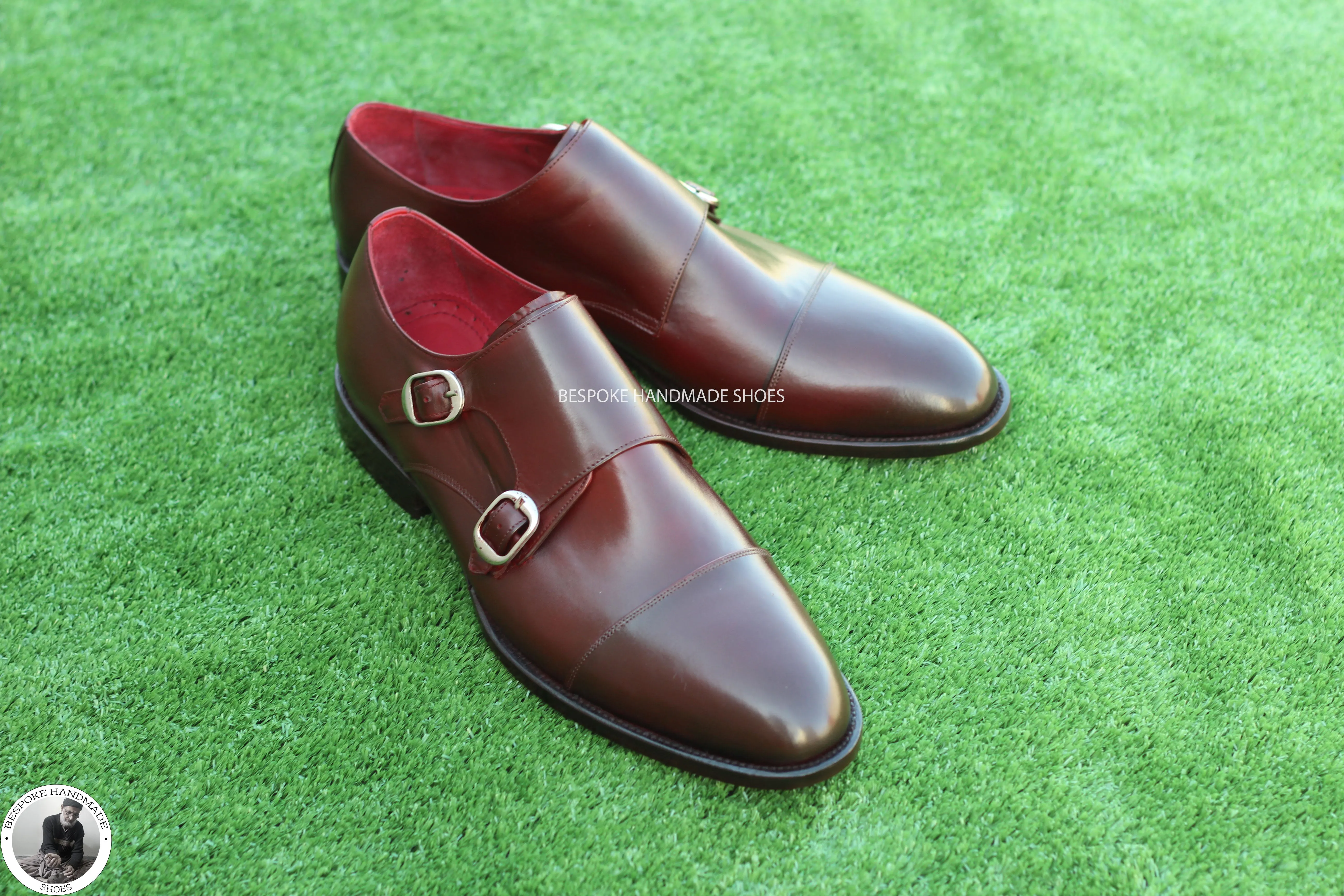 Double Monk Strap Toe Cap Shoe