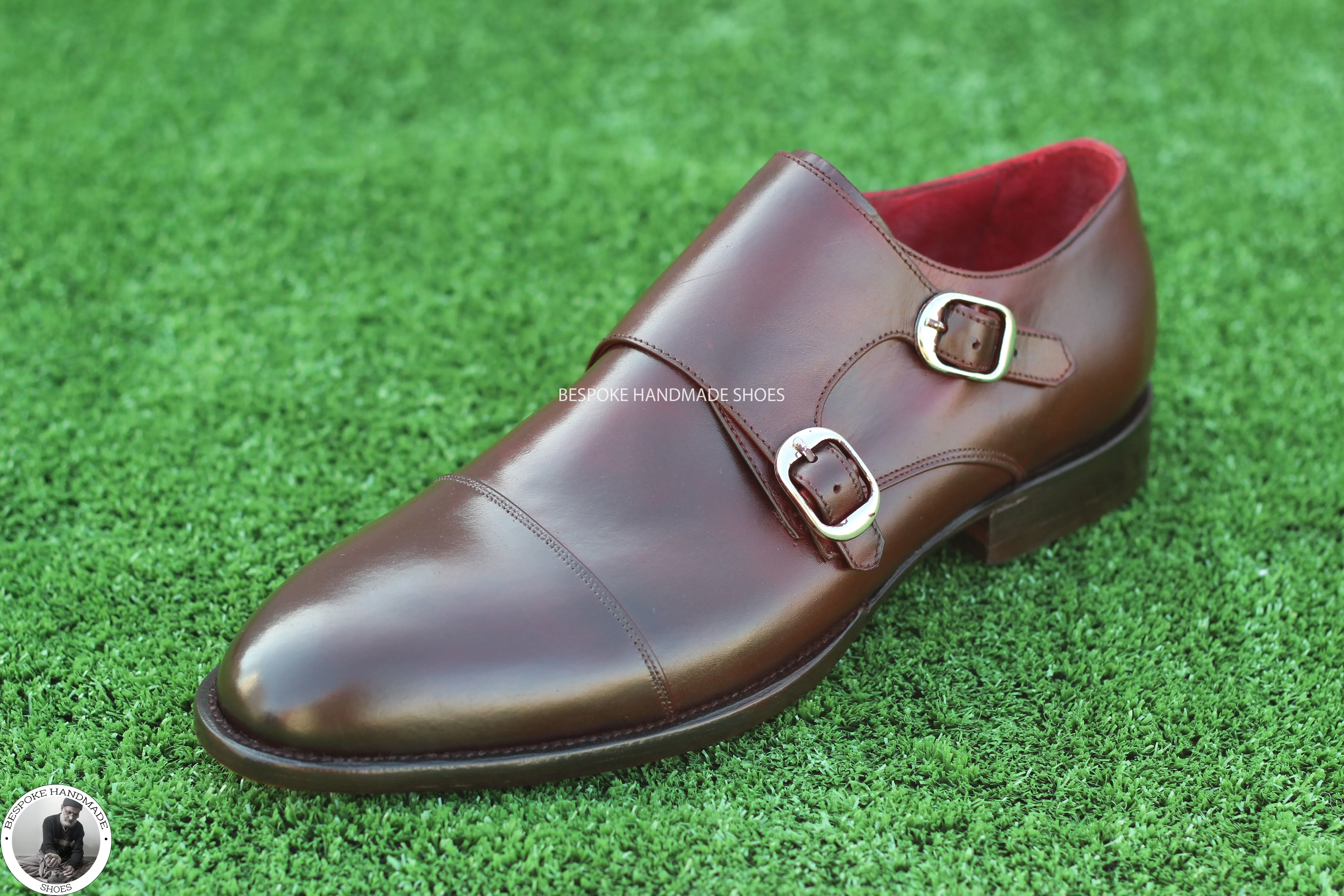 Double Monk Strap Toe Cap Shoe