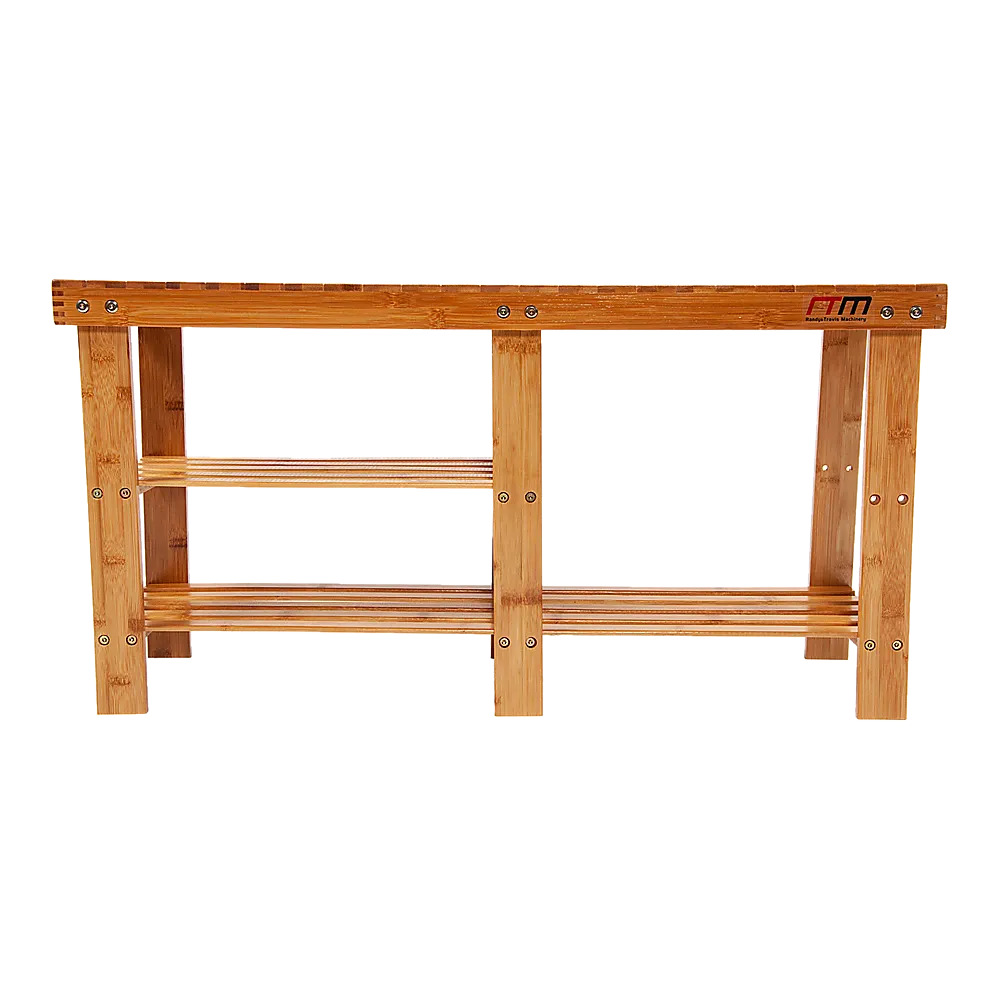 Eco Bamboo Shoe Rack Bench - Durable Storage - 8 Pairs