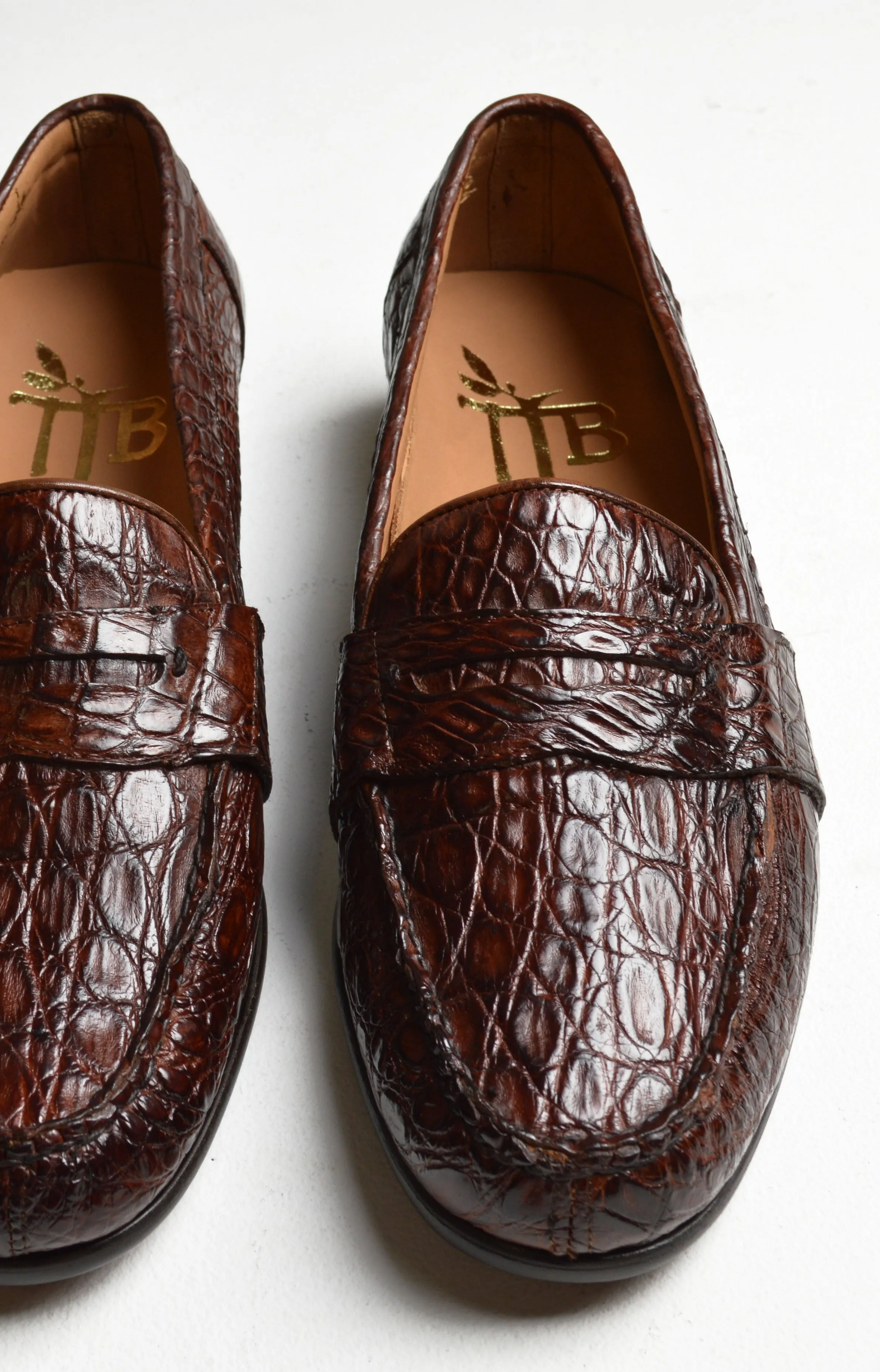 FRANCO CROC PENNY LOAFER - HONEY