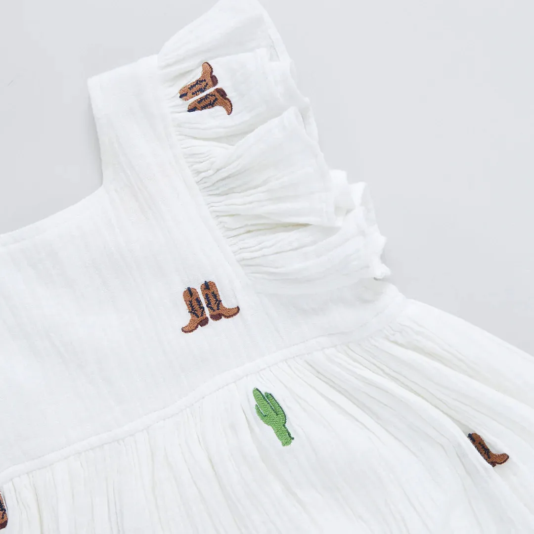 Girls Elsie Dress - Rodeo Embroidery