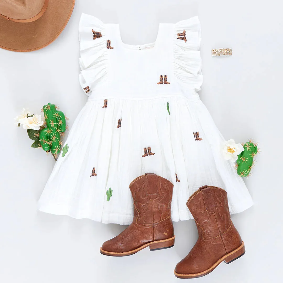 Girls Elsie Dress - Rodeo Embroidery