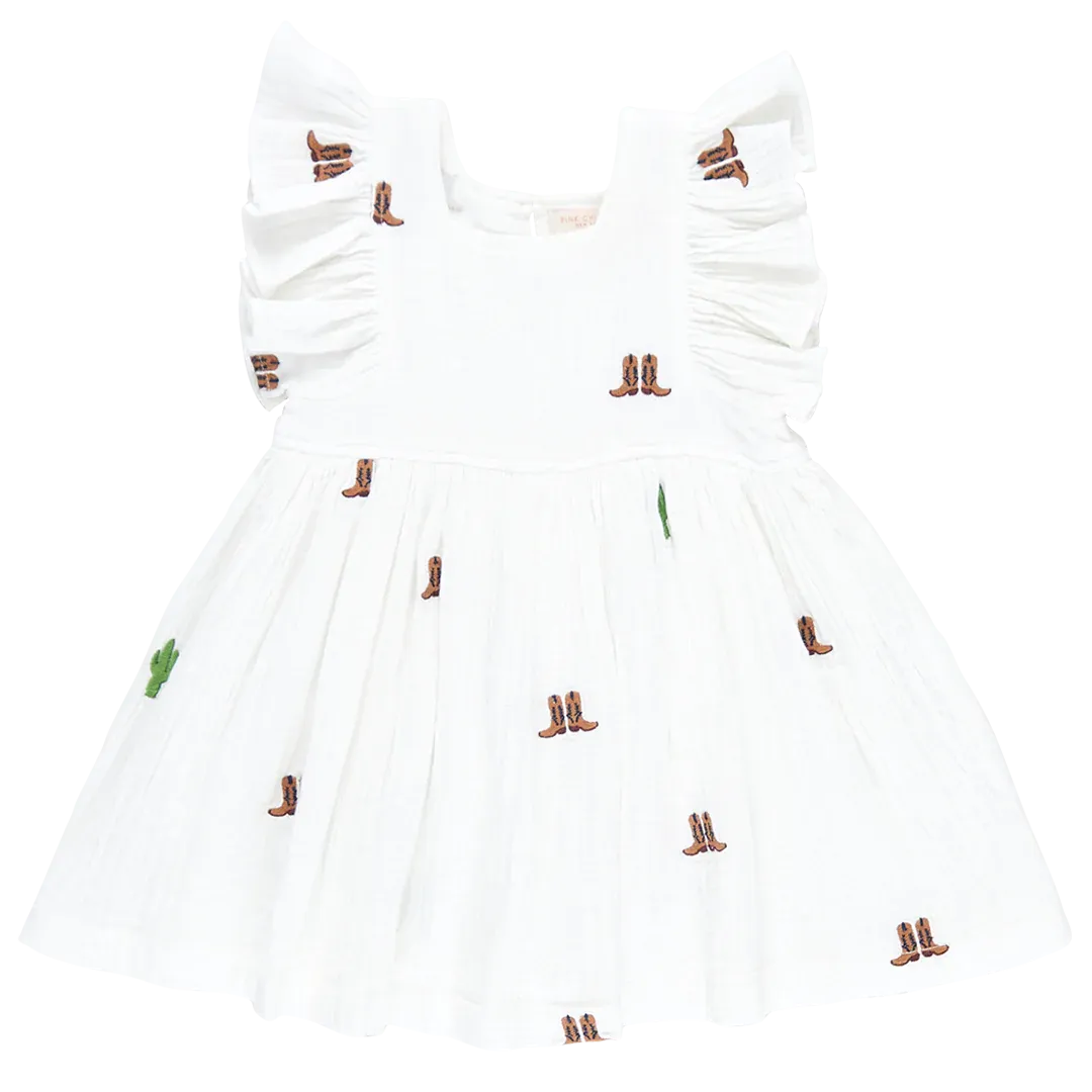 Girls Elsie Dress - Rodeo Embroidery