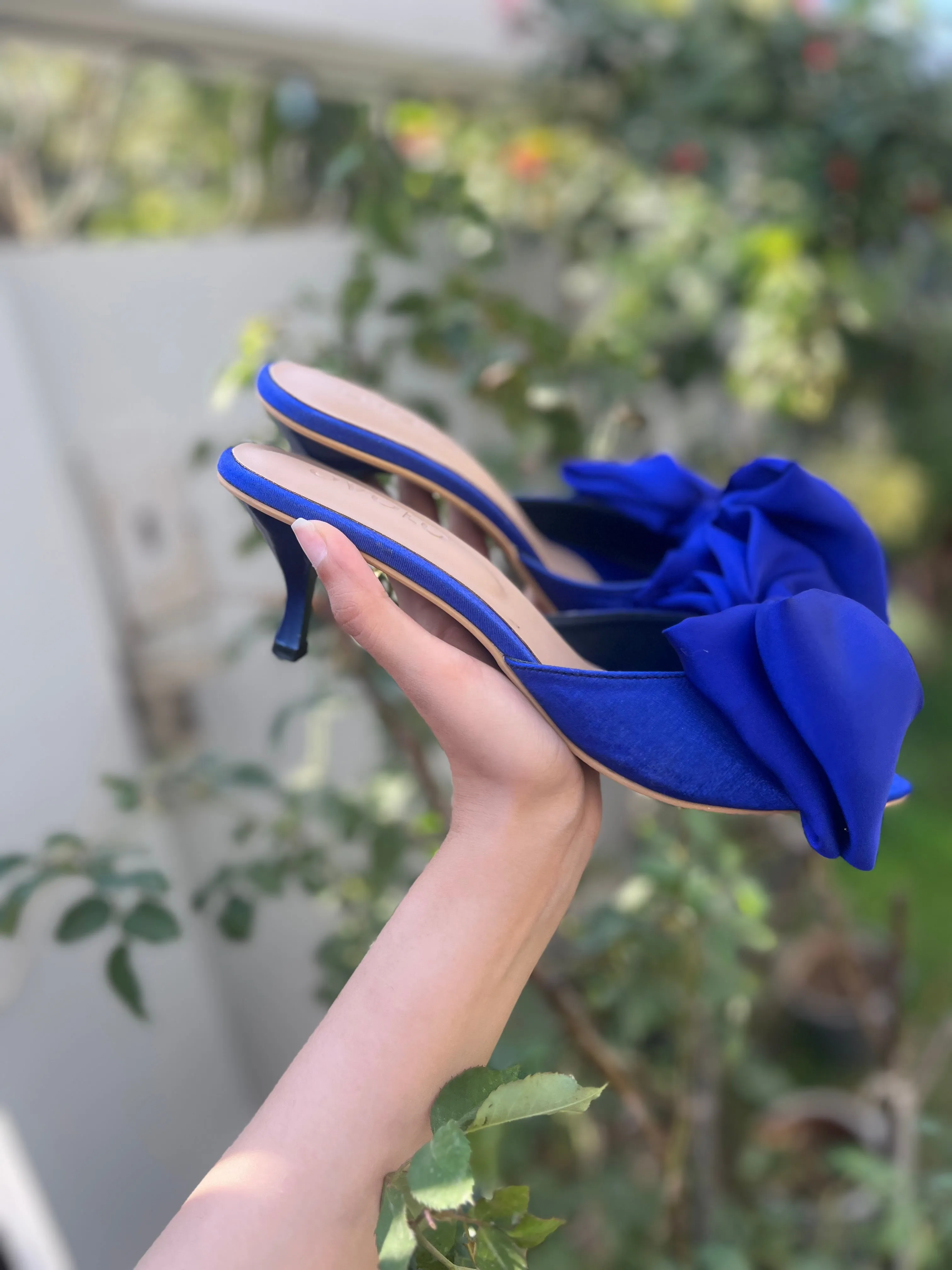 Hannah Bow Heels - Blue