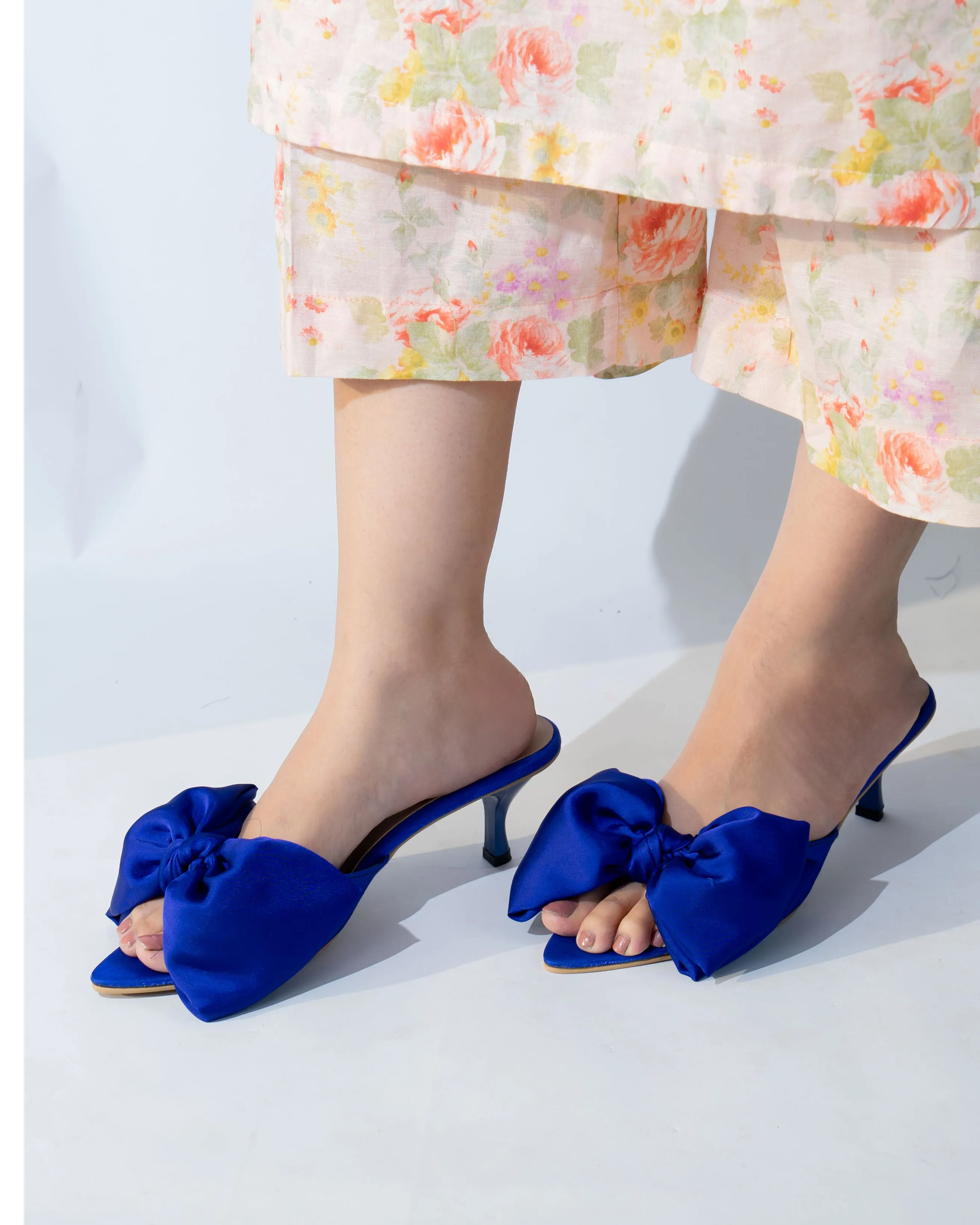 Hannah Bow Heels - Blue