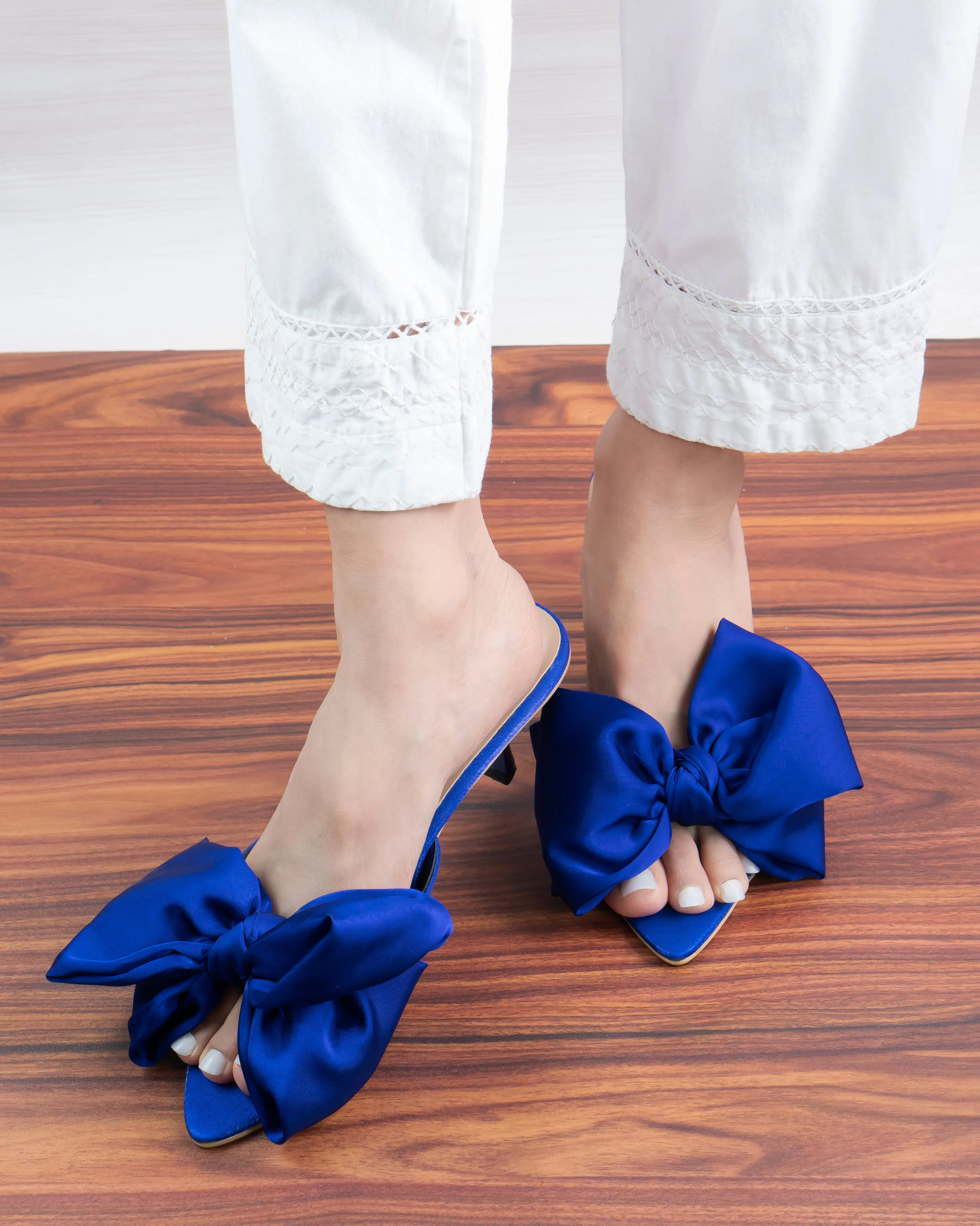 Hannah Bow Heels - Blue