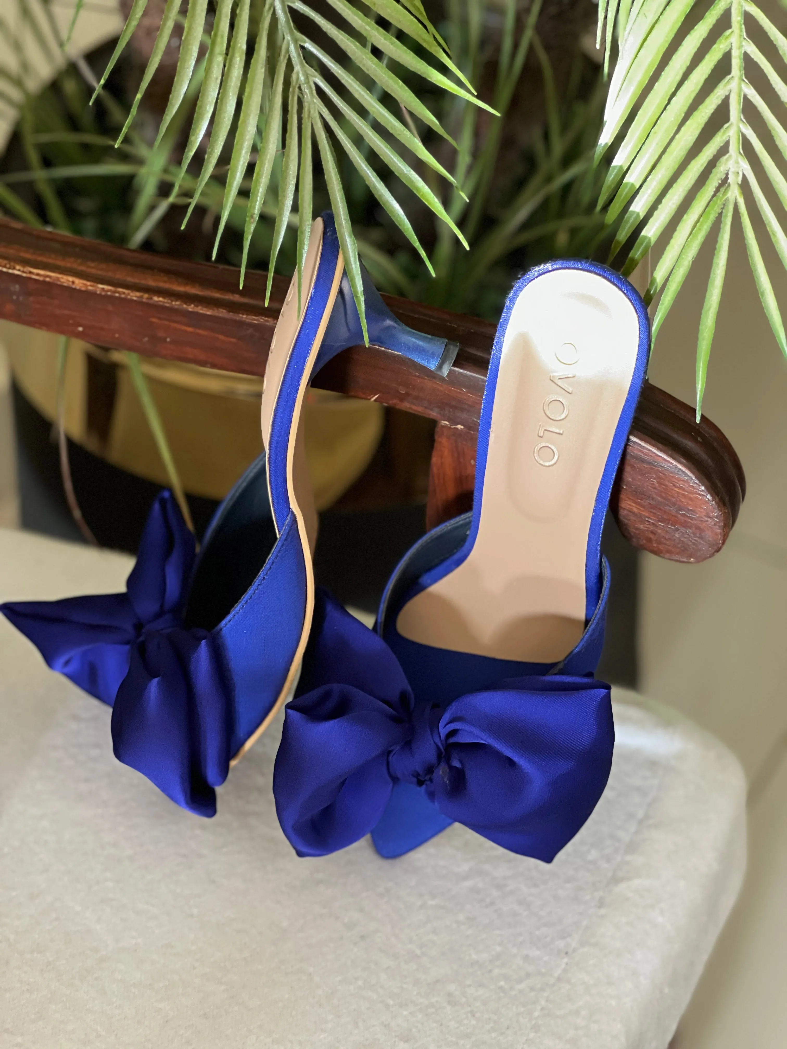 Hannah Bow Heels - Blue