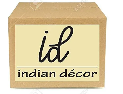 INDIAN DECOR. 45426 Entryway Shoe Rack with Cushioned Seat, 2 Shelves Storage Bench w/Faux Leather Top Bed Bench, Black - Made in India!