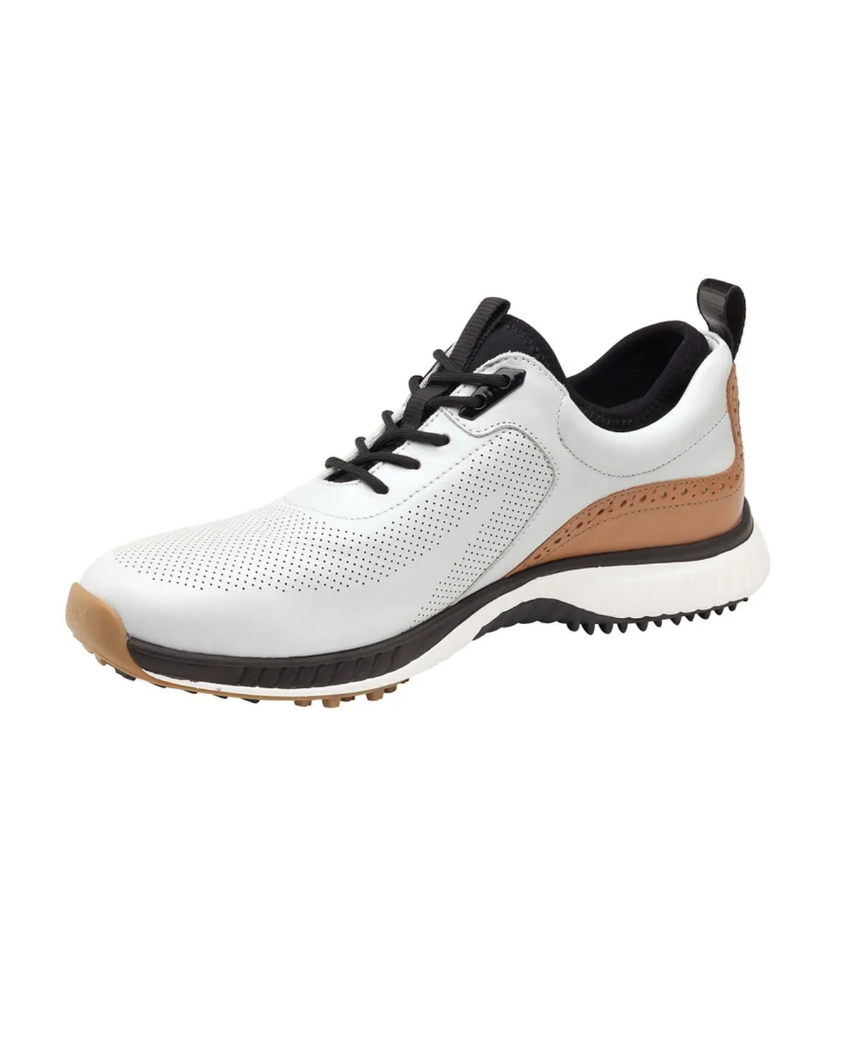 Johnston & Murphy men's luxe hybrid golf lace-up sneakers, white