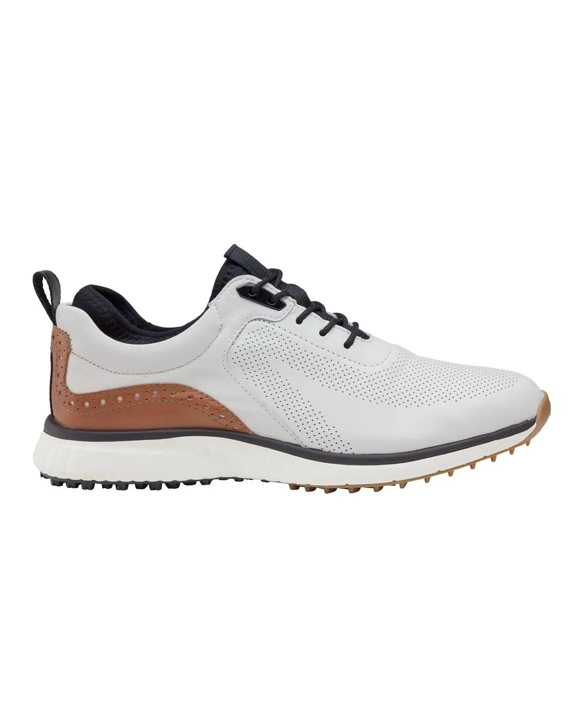 Johnston & Murphy men's luxe hybrid golf lace-up sneakers, white