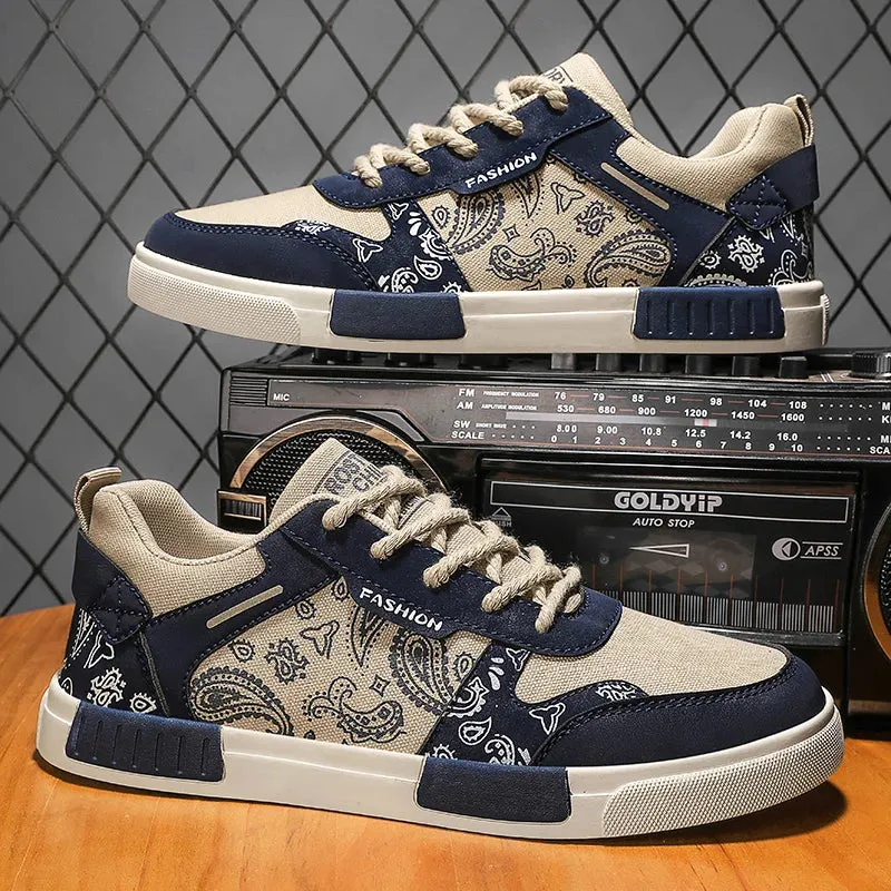 Luxury men's shoes with a graffiti pattern