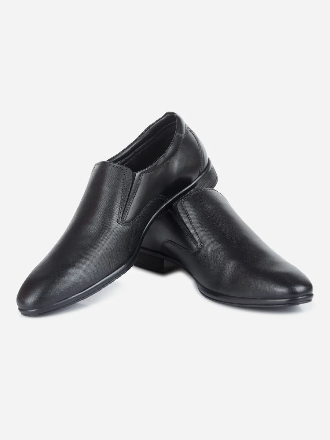 Men's Black Regular Toe Formal Slip On (ID2170)