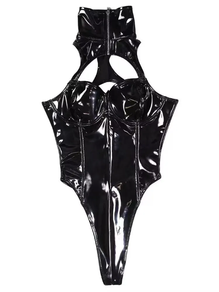 Micro Peekaboo Latex Bodysuit