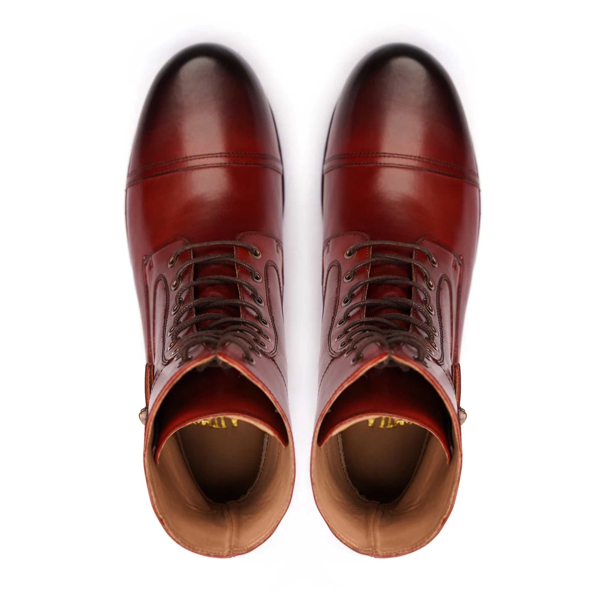 Minato -  Men's Burnished Oxblood Calf Leather Boot