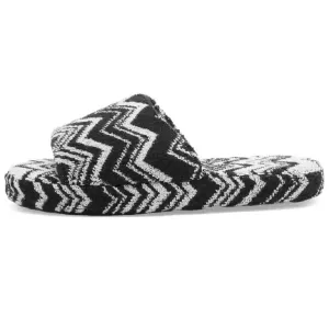 Missoni Keith slippers, black/white