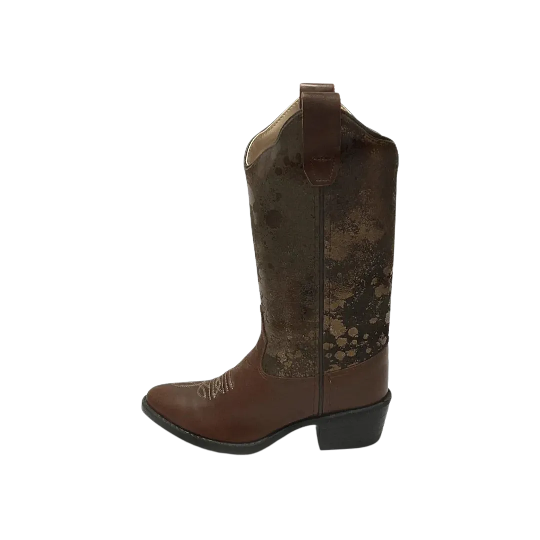 Old West Kid's Western Brown Boot