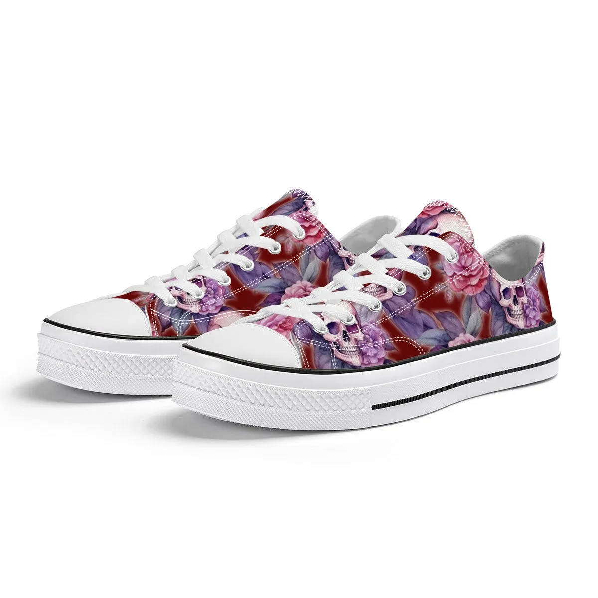 "Santa Purpura" (Luna Sangre) Classic Low Top Canvas Shoes