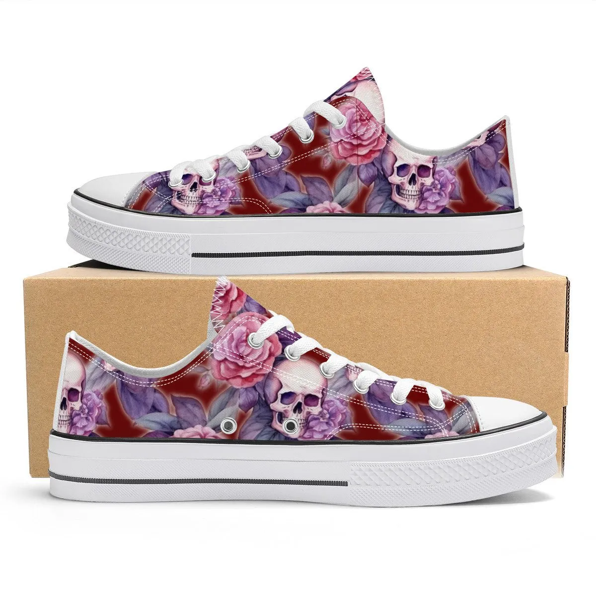 "Santa Purpura" (Luna Sangre) Classic Low Top Canvas Shoes