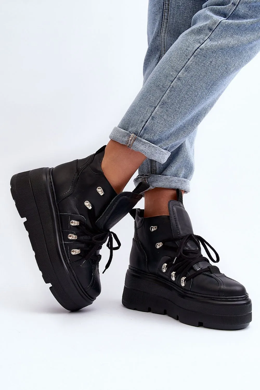 TEEK - Platform Laced High-Top Boots