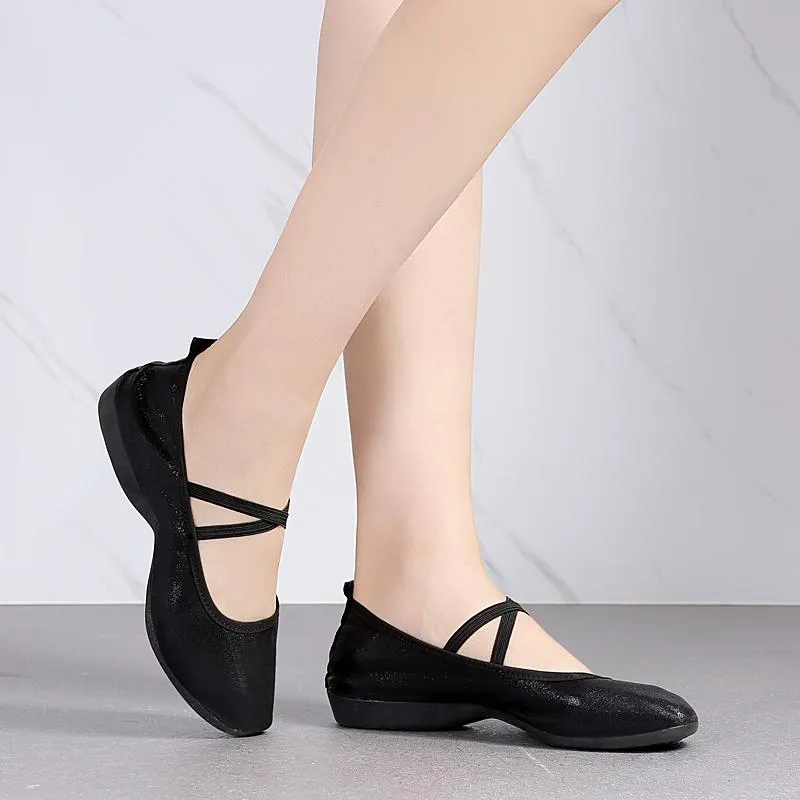 Women's Canvas Pumps Rubber Sole Modern Dance Shoes Ballroom Dance Shoes